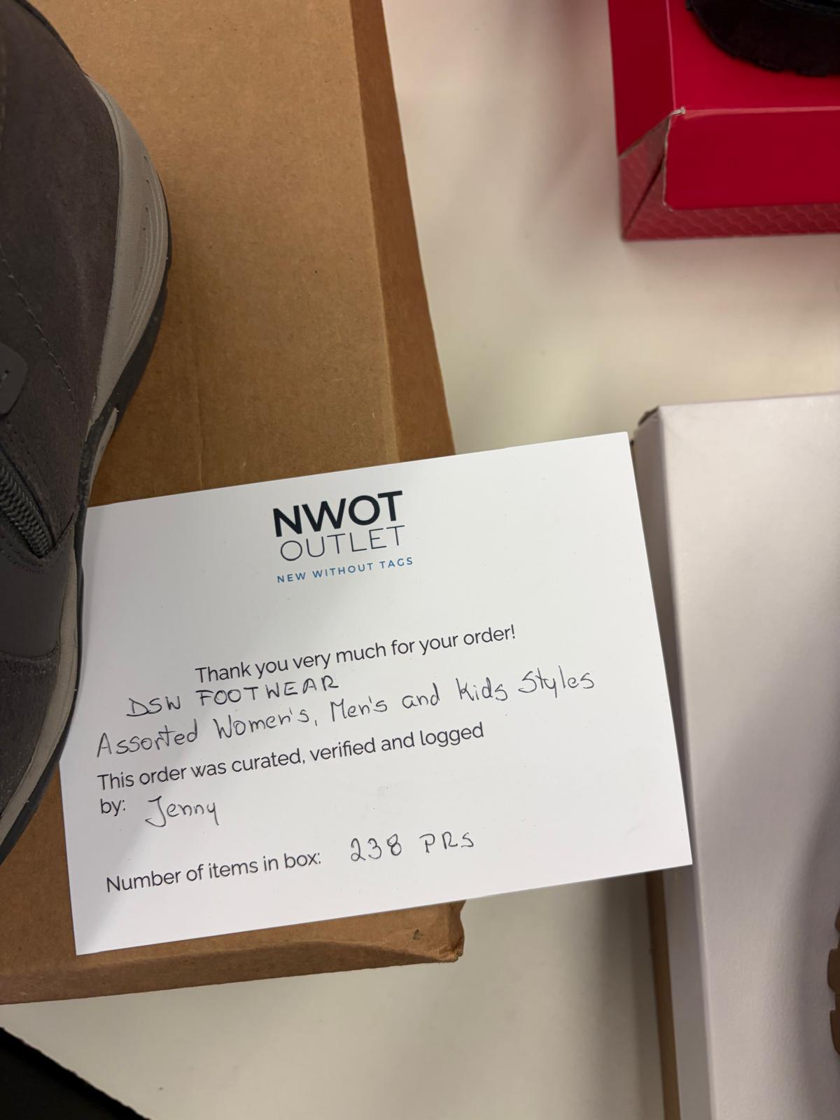 DSW Footwear/Shoes | Assorted Men's Women's & Kid's Footwear | Returns/Used | 238 Pairs | Pallet# PS-201