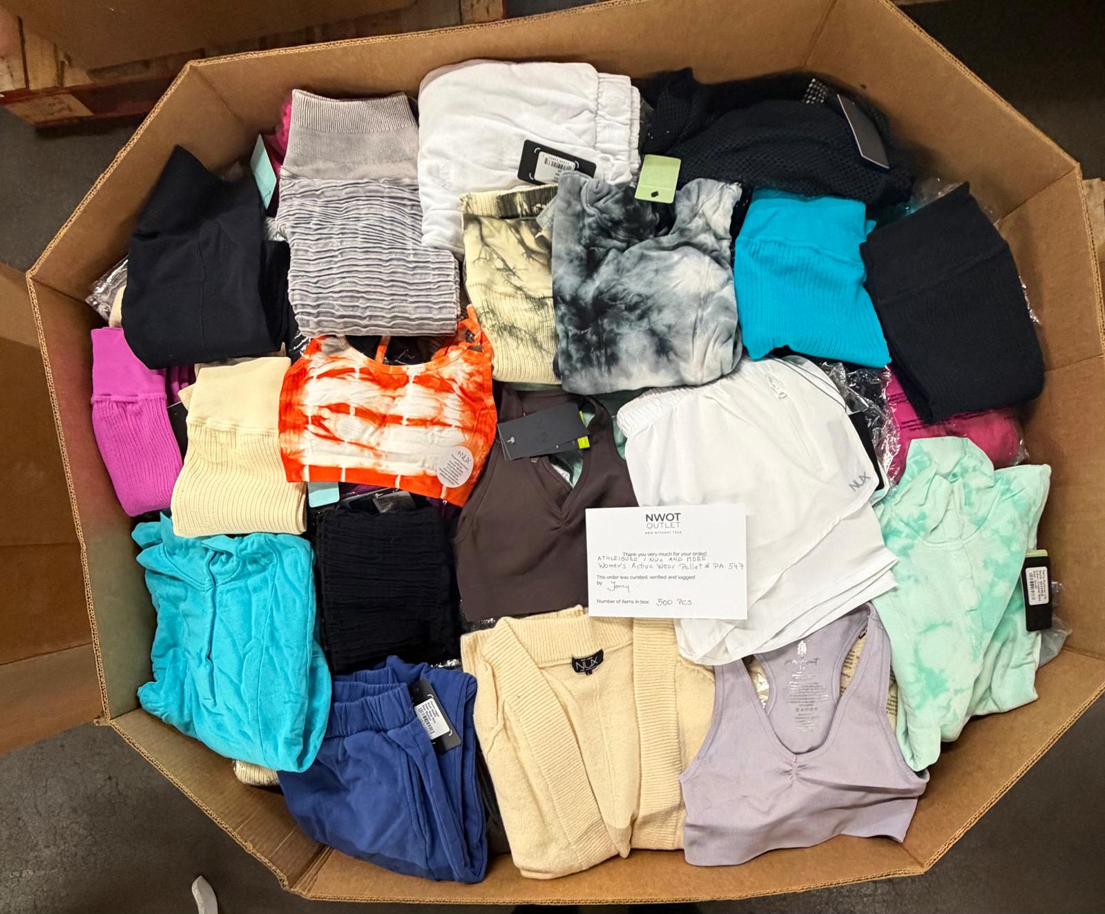 Athleisure Nux & More | Assorted Women's Apparel | 500 Pieces | NWT | Pallet #PA-547