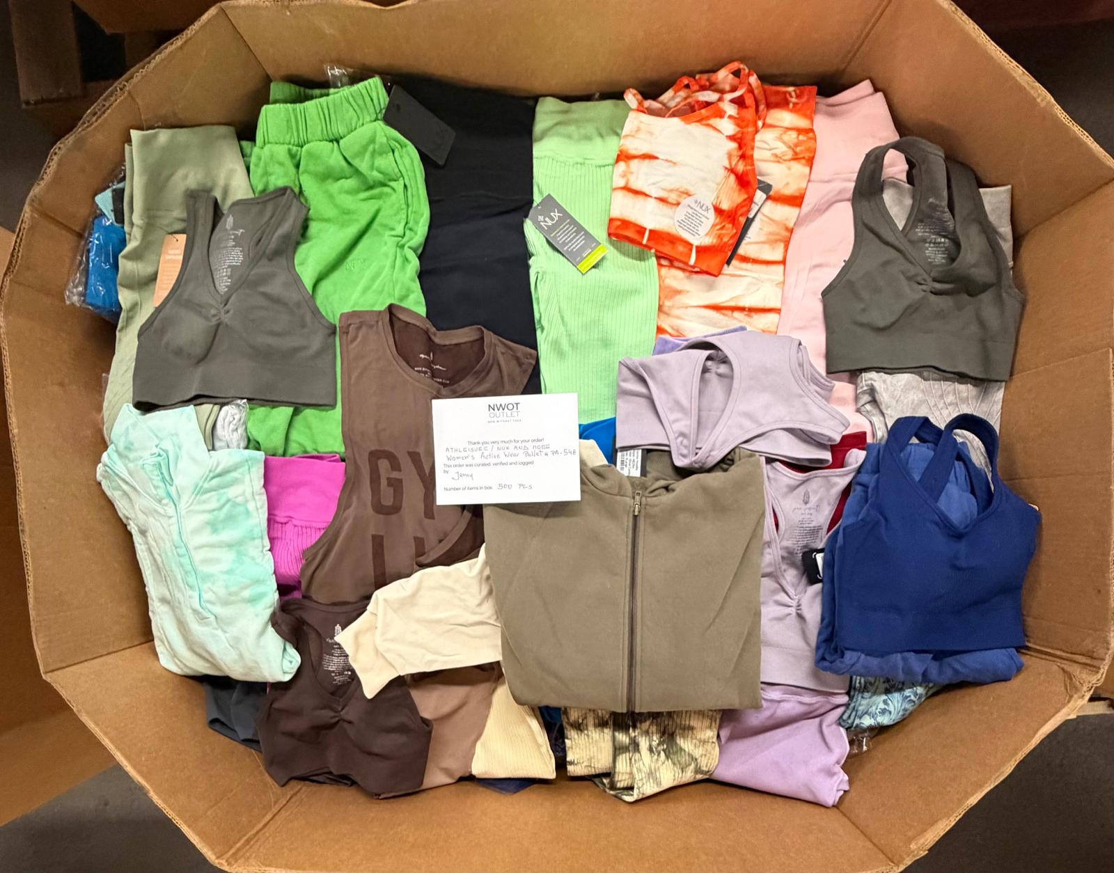 Athleisure Nux & More | Assorted Women's Apparel | 500 Pieces | NWT | Pallet #PA-548