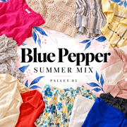 Blue Pepper Summer Mix pallet 03 — stylized cover based on this pallet's photographed garment examples; see original pallet photo