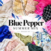 Blue Pepper Summer Mix pallet 07 — stylized cover based on this pallet's photographed garment examples; see original pallet photo