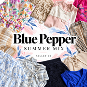 Blue Pepper Summer Mix pallet 09 — stylized cover based on this pallet's photographed garment examples; see original pallet photo