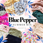 Blue Pepper Summer Mix pallet 10 — stylized cover based on this pallet's photographed garment examples; see original pallet photo