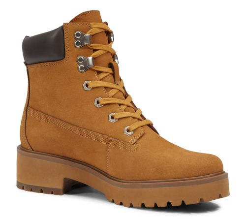 A660170 — Timberland Leather or Suede 6-Inch Carnaby Cool Boots — Wheat; QVC stock photo matched to lot manifest
