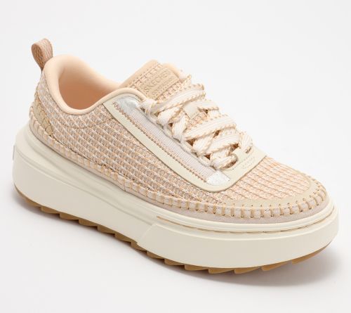 A674881 — Skechers Cordova Saw Vegan Lace-Up Court Sneakers-DayOff — Natural; QVC stock photo matched to lot manifest
