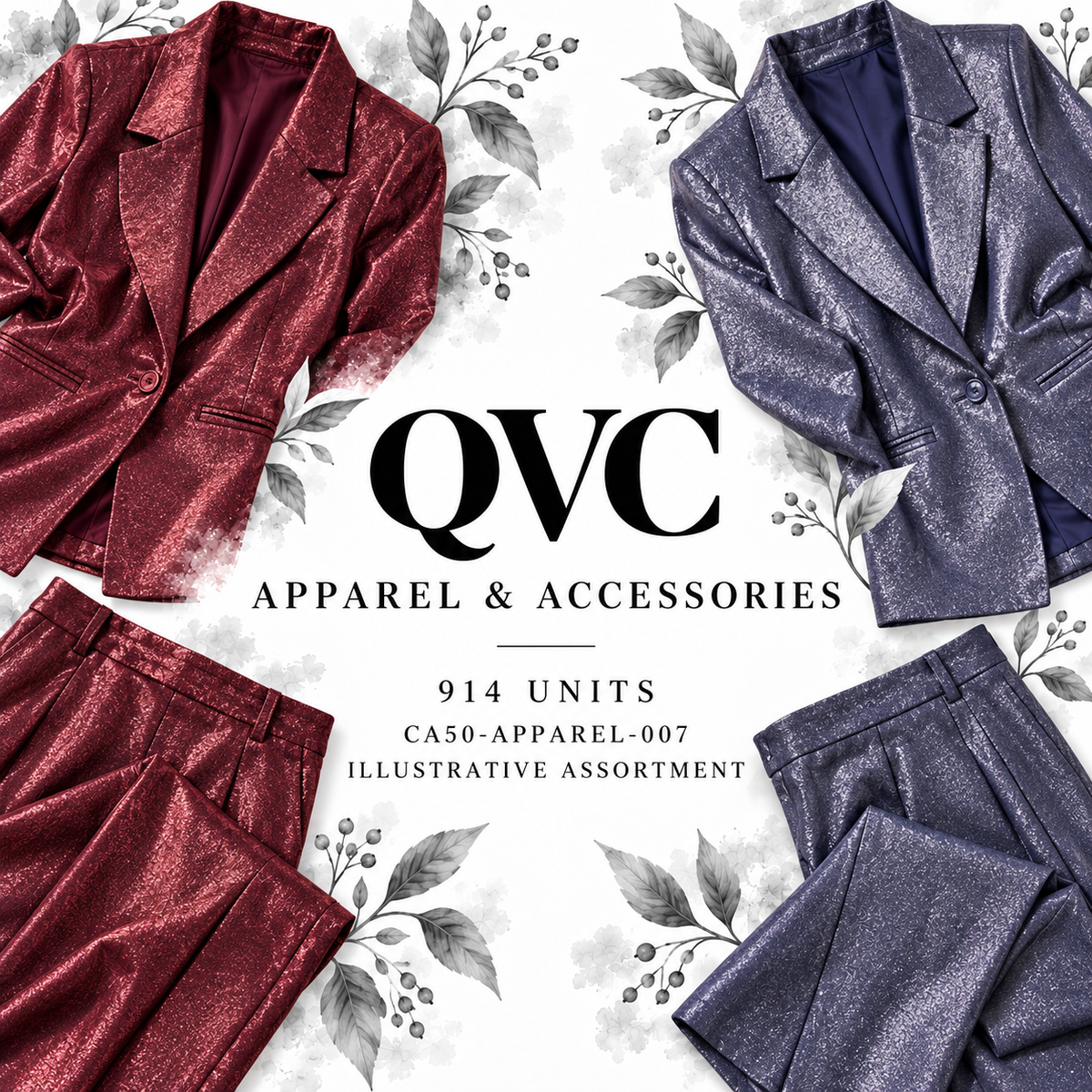 Branded Clothing Lot | 914 Units Assorted Apparel & Accessories | QVC Truck 50 | 2-Pallet Lot LPN 25114 / 02780