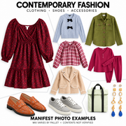 Supplier manifest examples of clothing, shoes and accessories. Mix varies by pallet; exact physical contents not verified.