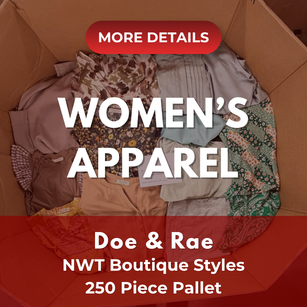 Doe And Rae | Women Assorted Apparel | 250 Pieces | Pallet #PA-551