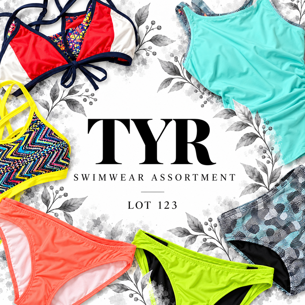 TYR Assorted Swimwear Lot featuring Bikini Tops, Bottoms, and Tankinis | NWOT-L-000123