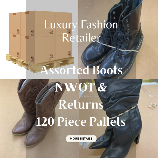 Luxury Fashion Retailer  | Assorted Boots | NWOT & Returns | 120 Piece Pallet
