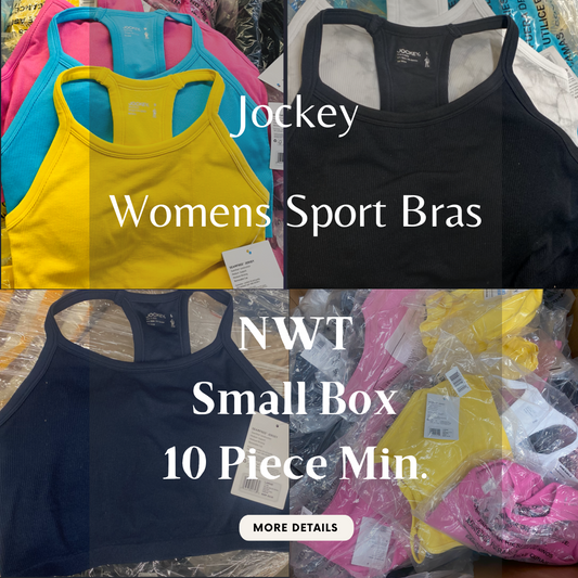 Jockey | Womens Sports Bras | NWT | Small Box | 10 Piece Min.