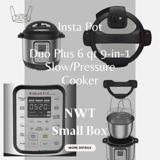 Insta Pot  | Duo Plus 6 qt 9-in-1 Slow Cooker/Pressure Cooker | NWT | Small Box