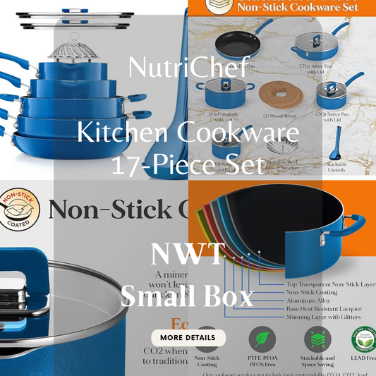 NutriChef   | Kitchenware Cookware | Assorted 17-piece set | NWT | Small Box