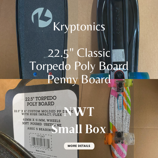 Kryptonics  | 22.5" Classic Torpedo Poly Board |  Penny Board | NWT | Small Box