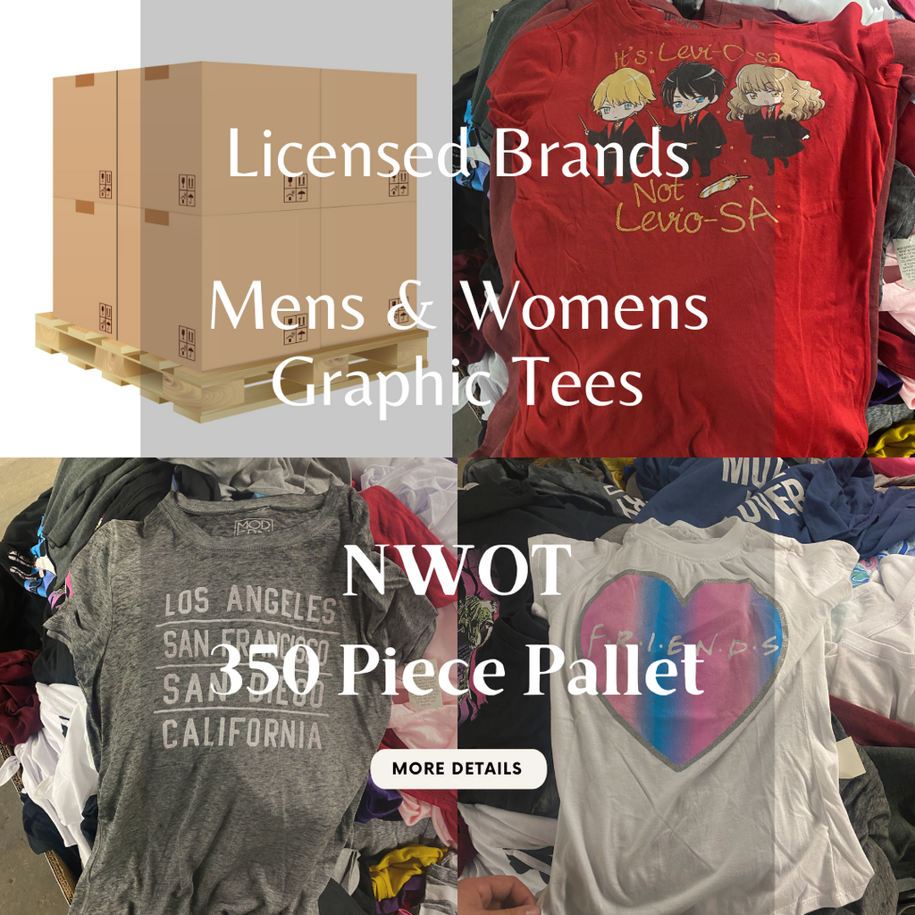 Licensed Brands | Mens & Womens | Graphic Tees | NWOT | 350 Piece Pallets