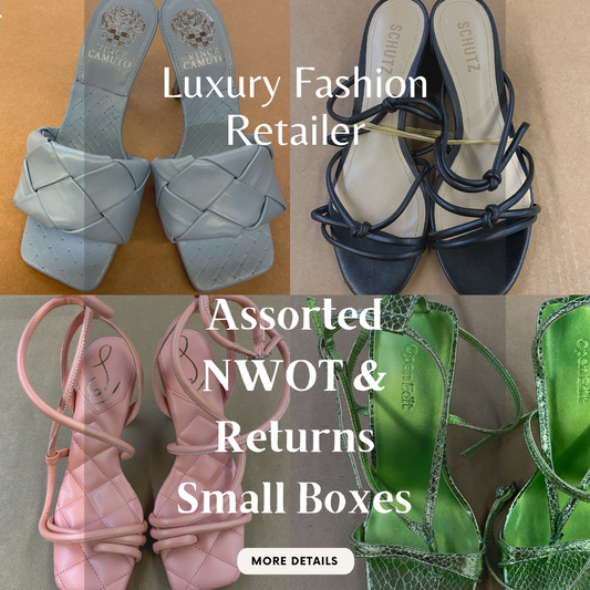 Luxury Fashion Retailer  | Women's Assorted Shoes | Shelf Pulls & Returns | Small Box | 10 Pair Min.