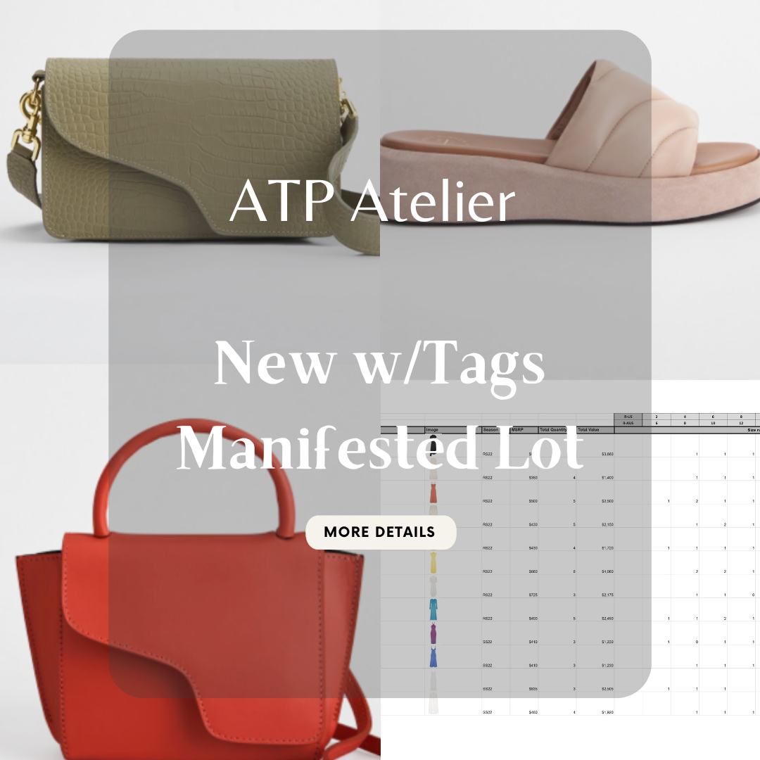ATP Atelier | Women's Luxury Handbags & Shoes | Brand NWT | MANIFESTED | 30-Piece Lot