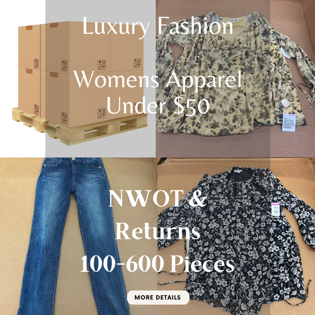 Luxury Fashion Retailer | Womens Apparel MSRP Under $50 | NWOT/Returns | 100-600 Pieces