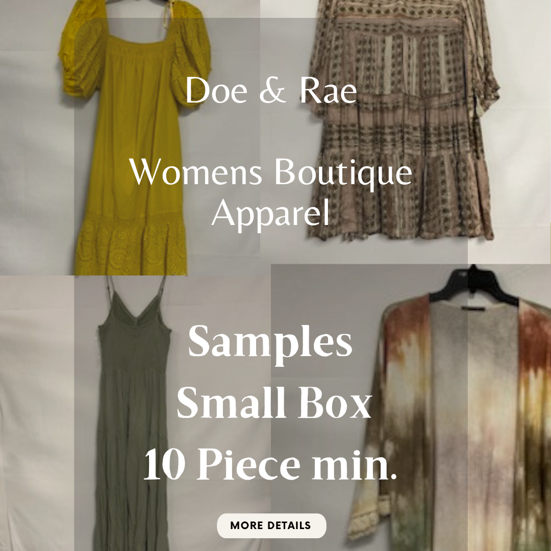 Doe & Rae | Women's Boutique Apparel | Samples | Small Box | 10 Piece Min.
