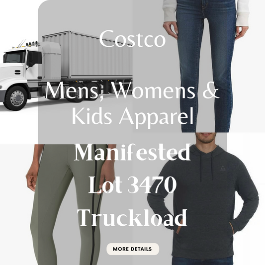 Costco | Mens, Womens & Kids | Assorted Apparel | Manifested Lot | Lot 3470 | Truckload