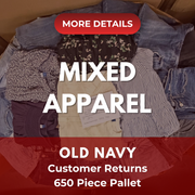 Old Navy Women's | Assorted Apparel | 650 Pieces | NWT | Pallet #PA-546
