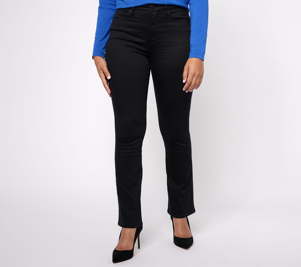 NYDJ High Rise Billie Mini Bootcut Jean - Black — Black (manufacturer stock photo)