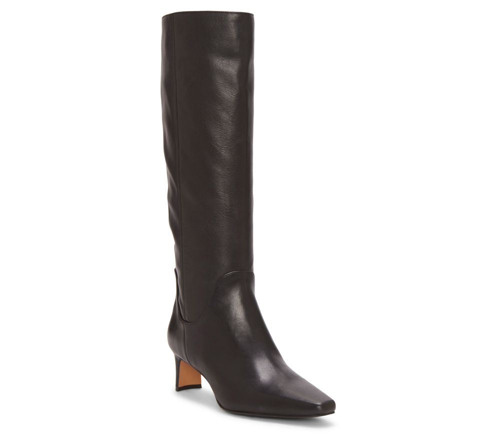 Vince Camuto Leather Extra Wide Calf Tall Boots - Avriah4 — Black; manifested style, manufacturer stock photo