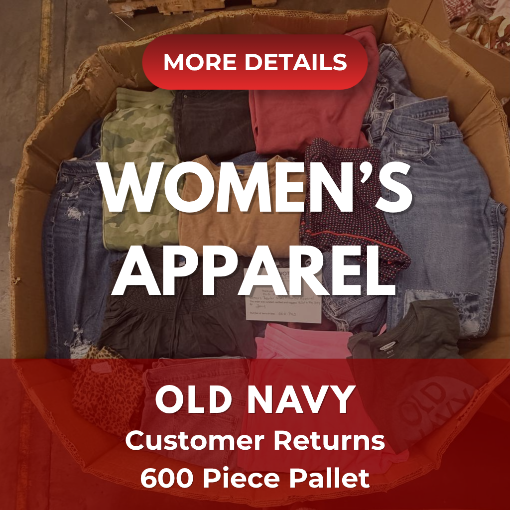 Old Navy Women's | Assorted Apparel | 600 Pieces | NWT | Pallet #PA-594