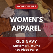 Old Navy Women's | Assorted Apparel | 450 Pieces | NWT | Pallet #PA-595