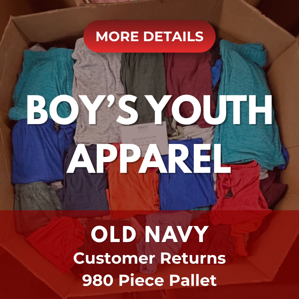 Old Navy Youth Boys | Assorted Apparel | 980 Pieces | NWT | Pallet #PA-597