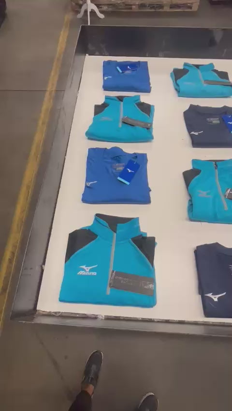 Load video: LA Brands | Mizuno | Assorted Athletic Apparel | 25 Pieces | Small Box #SMA-77