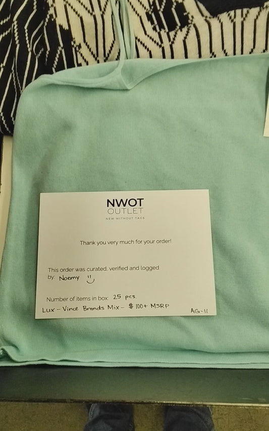 VINCE & MORE | Women's Assorted Apparel | $100+ MSRP | BRANDED BOX | Shelf-Pulls/Returns | 25 Pieces | Small Box #AG-11