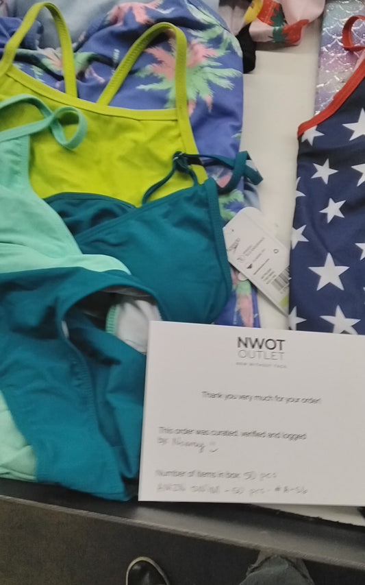 AMZN | Women's Assorted Swimwear Sets | NWT/NIB | SILVER Box | 50 Pieces | Small Box #A-56