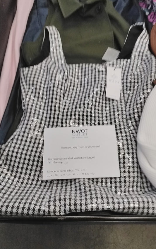 VINCE & MORE | Women's Assorted Apparel | BRANDED BOX | Shelf-Pulls/Returns | 25 Pieces | Small Box #AG-46