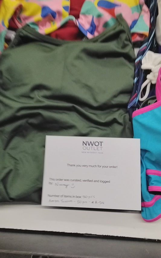 AMZN | Women's Assorted Swimwear Sets | NWT/NIB | SILVER Box | 50 Pieces | Small Box #A-54