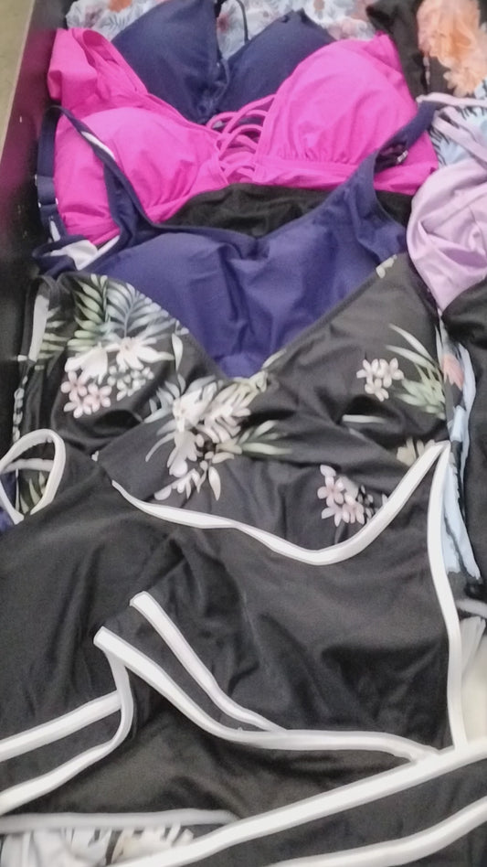 AMZN | PLUS SIZE | Women's Assorted Swimwear Sets | NWT/NIB | SILVER Box | 50 Pieces | Small Box #A-57