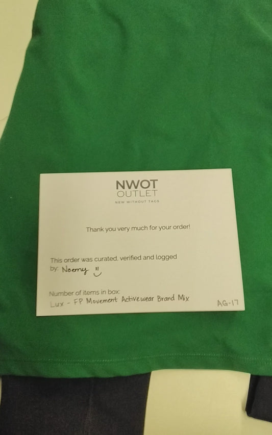 FREE PEOPLE M. & MORE | Women's Activewear Apparel | $75+ MSRP | BRANDED BOX | Shelf-Pulls/Returns | 25 Pieces | Small Box #AG-17