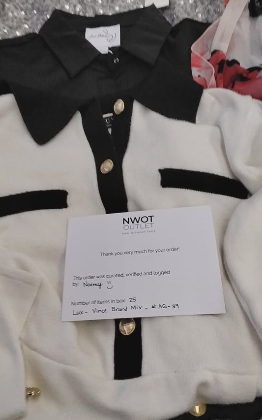 VINCE & MORE | Women's Assorted Apparel | BRANDED BOX | Shelf-Pulls/Returns | 25 Pieces | Small Box #AG-39