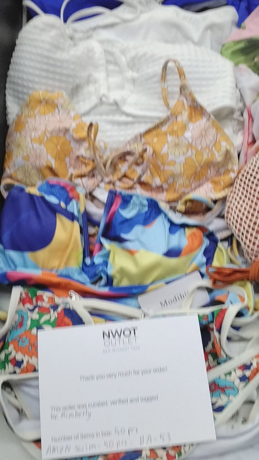 AMZN | Women's Assorted Swimwear Sets | NWT/NIB | SILVER Box | 50 Pieces | Small Box #A-53