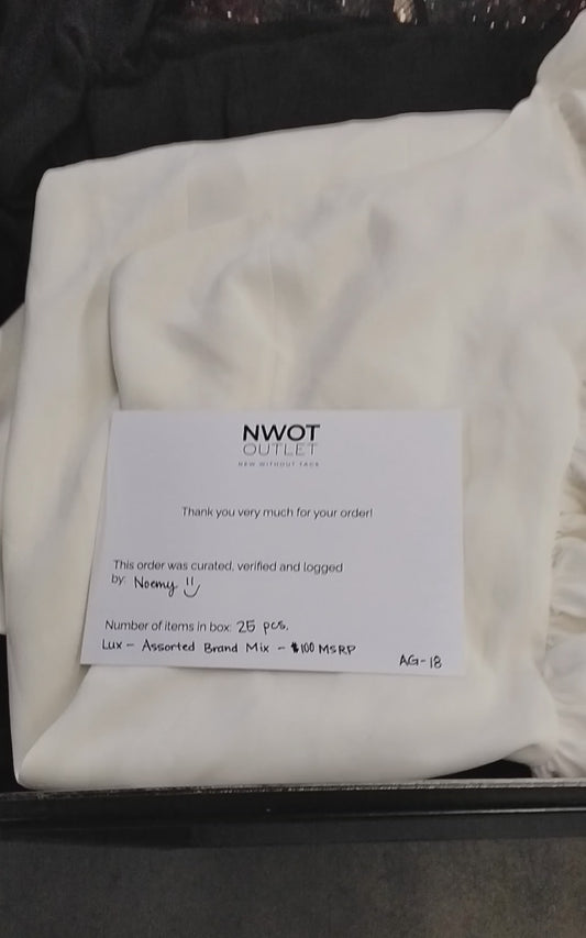 ASSORTED BRANDS | Women's Assorted Apparel | $100+ MSRP | BRANDED BOX | Shelf-Pulls/Returns | 25 Pieces | Small Box #AG-18