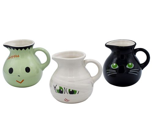 K67374 Temp-tations Seasonal Set of (3) 18-oz Mini Pitchers — Boofetti; QVC stock photo