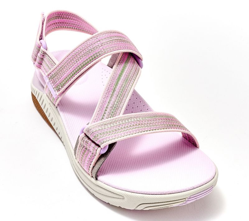 A637783 Dansko Adjustable Sport Sandals - Rayna — Lilac Multi; QVC stock photo, additional product view