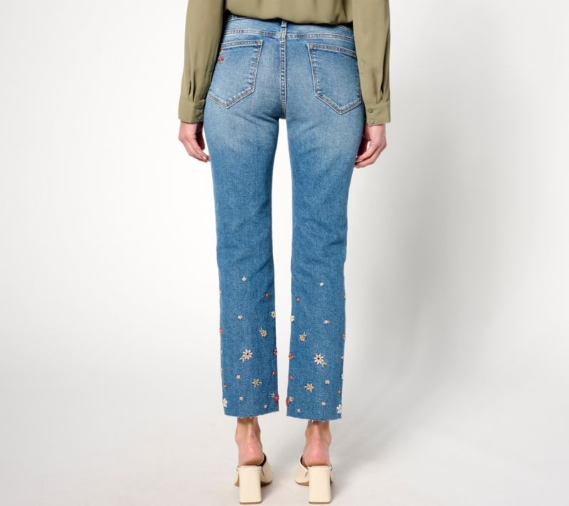 A638051 Driftwood Jeans Colette Embroidered Crop StrhtJn-Prairie — Prairie; QVC stock photo, additional product view