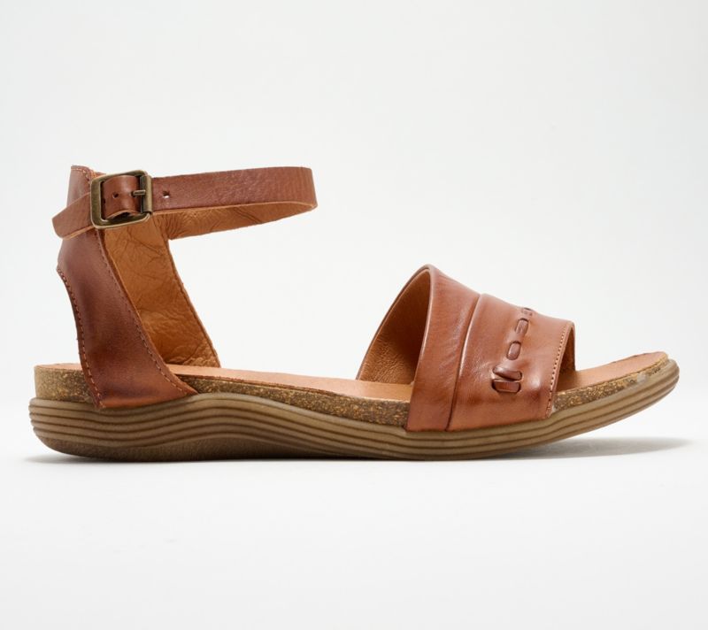 A642410 Miz Mooz Leather Ankle Strap Sandals - Marabel — Brandy; QVC stock photo, additional product view