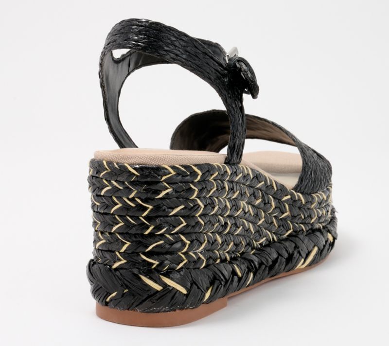 A652838 Dolce Vita Adjustable Wedge Sandals - Tiago — Black; QVC stock photo, additional product view
