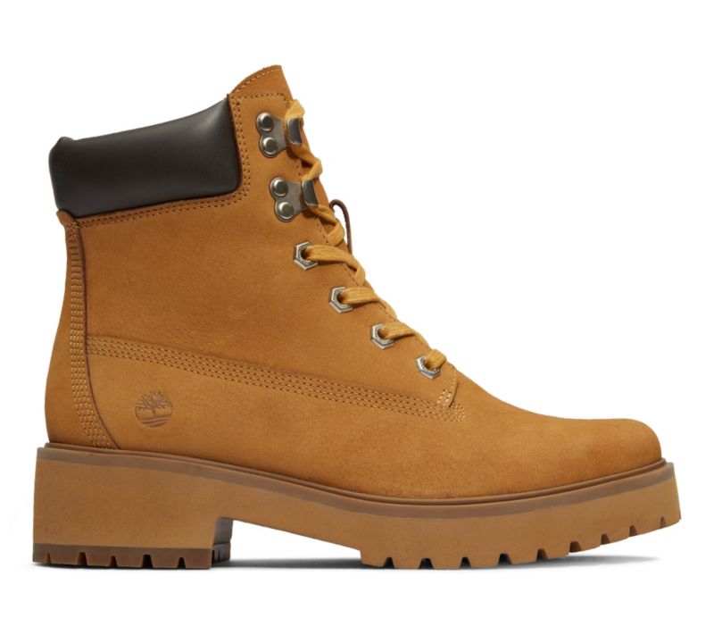 A660170 Timberland Leather or Suede 6-Inch Carnaby Cool Boots — Wheat; QVC stock photo, additional product view