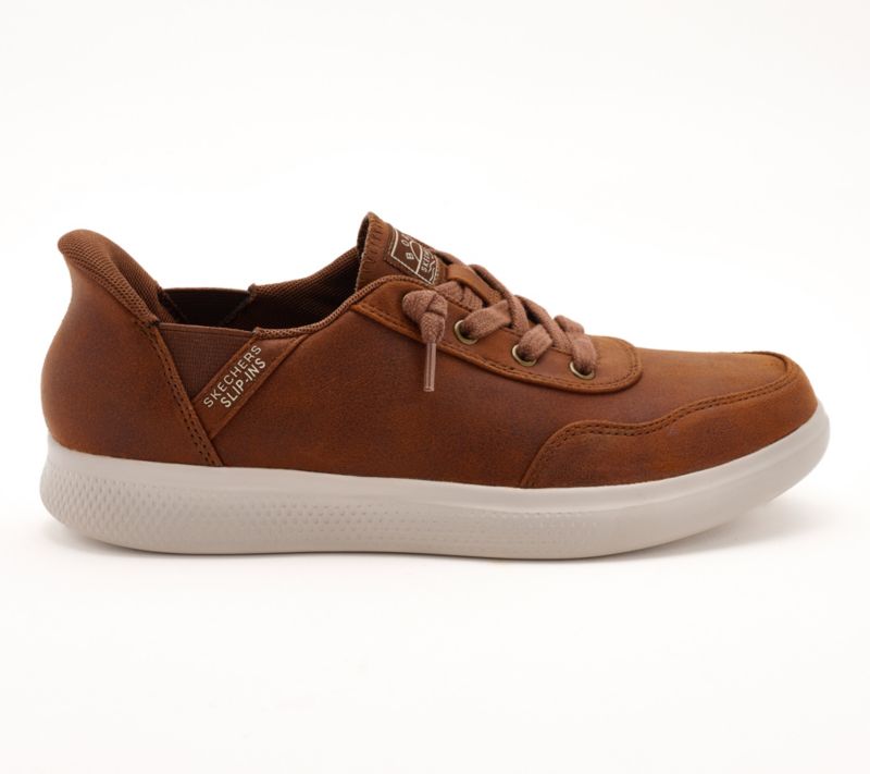 A702941 Skechers Slip-ins BOBS Skip Cute Sneakers - B Cute Cozy — Chestnut; QVC stock photo, additional product view