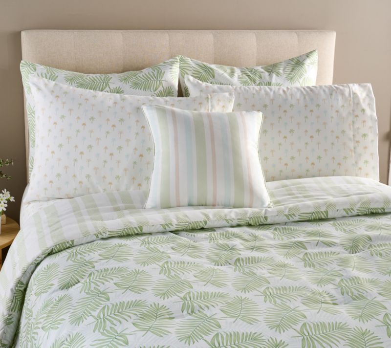 H488953 Home Reflections Coastal 6pc Twin Bedding Set — Palms; QVC stock photo, additional product view