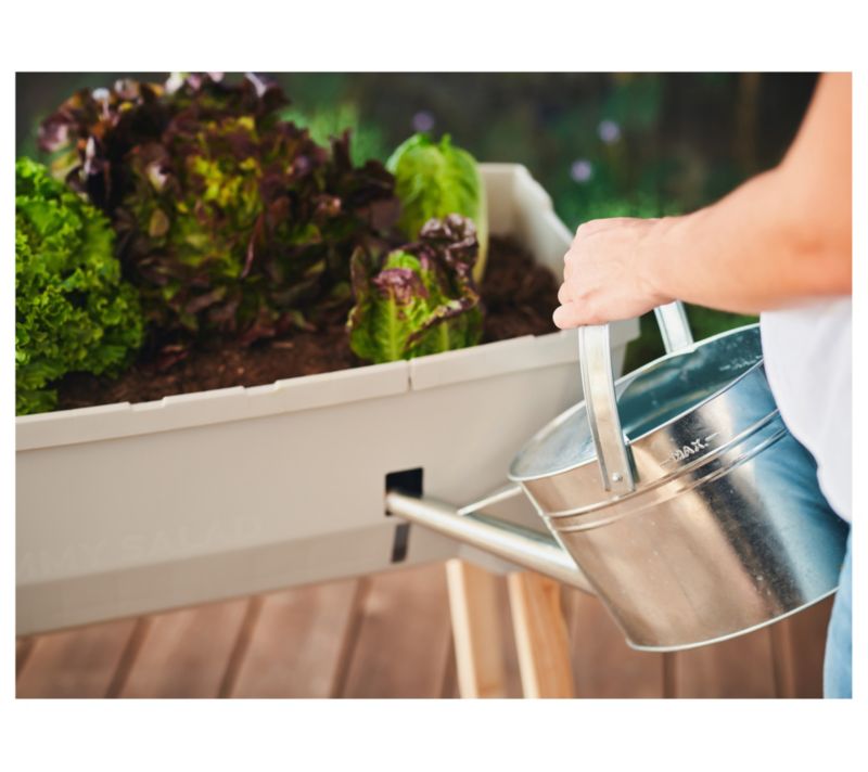 M95585 Gusta Garden Self-Watering Raised Garden Bed with Cover — Light Grey; QVC stock photo, additional product view