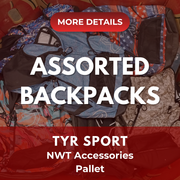 TYR SPORT | Backpacks | Assorted Accessories | NWT | 31 Pieces | Pallet #PA-639